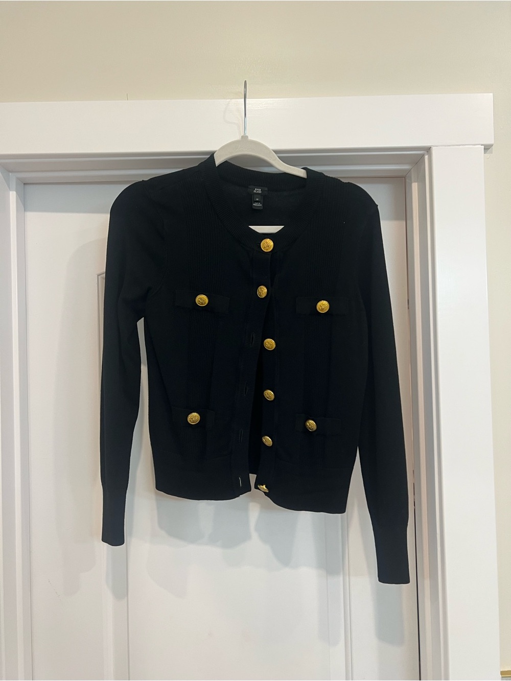 River Island Black Knit Cardigan with Gold Buttons